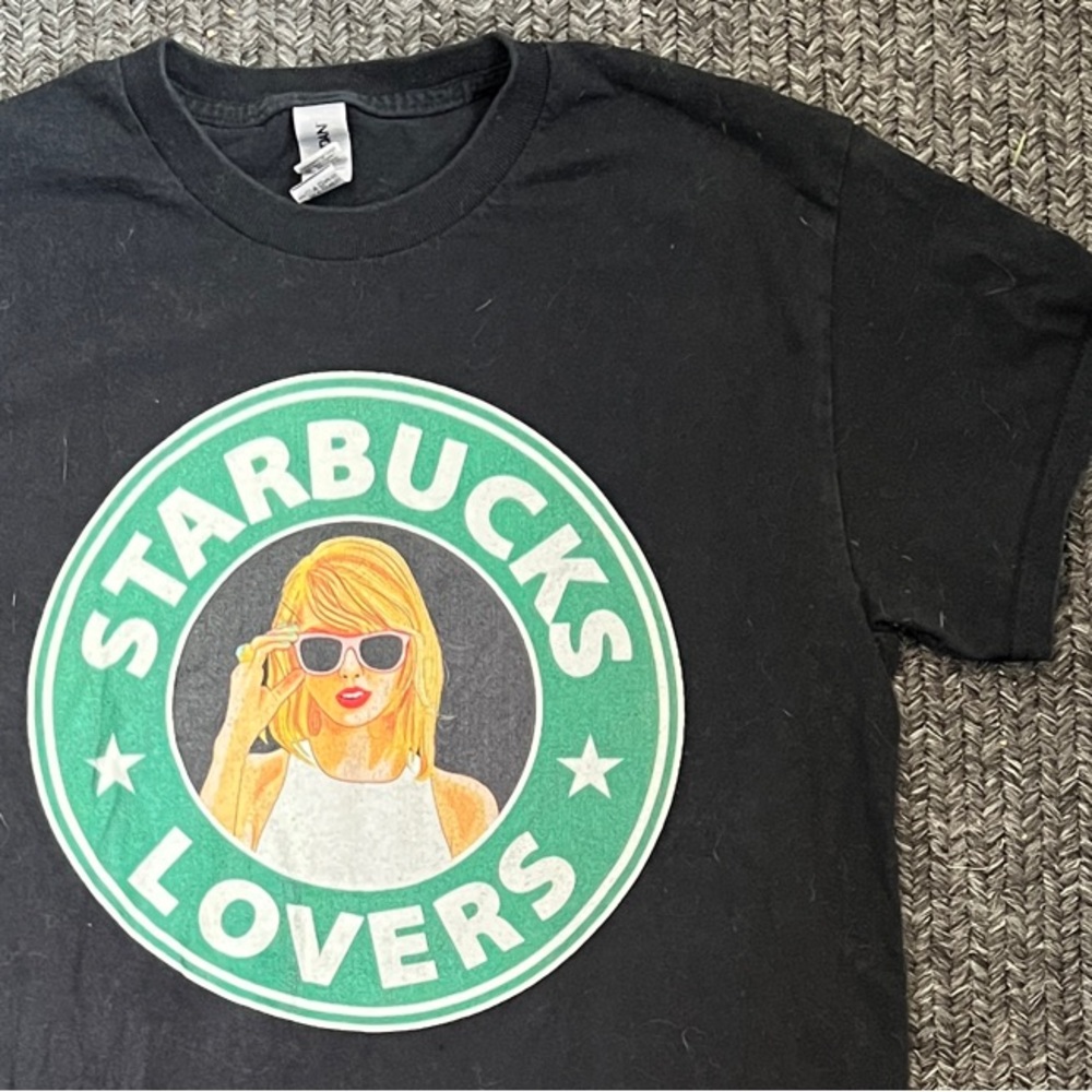 Black Starbucks Lovers Graphic T-Shirt Taylor Swift Swiftie Eras